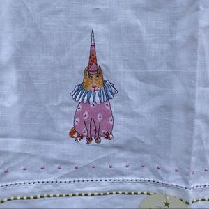 Patience Brewster Tea Towel Krinkles With A Polka Dot Party Hat 22”x13”